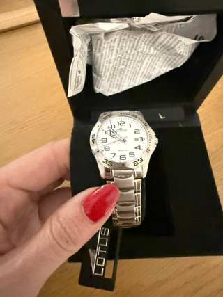 Reloj Lotus Plata y Blanco Nuevo