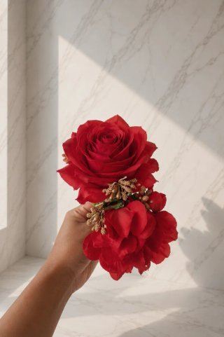 Ramillete Flamenca Rojo