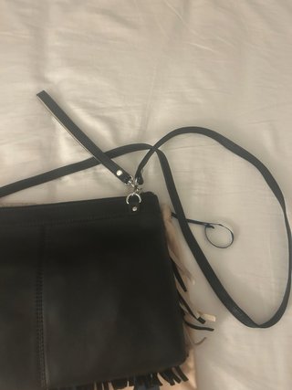 Original Bolso piel bandolera y de mano con flecos