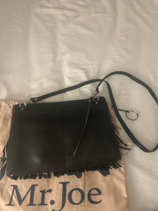 Original Bolso piel bandolera y de mano con flecos