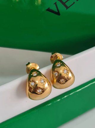 Orecchini Bottega Veneta dorati