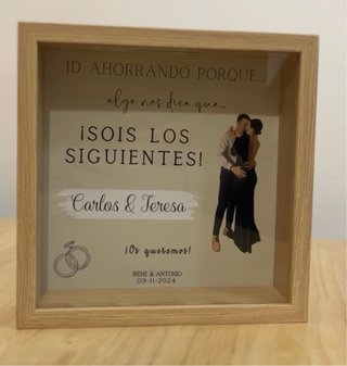 Hucha Regalo Boda SOIS LOS SIGUIENTES