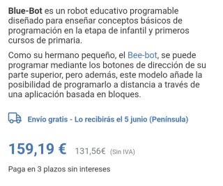 Blue-Bot Abejita Robot Educativo