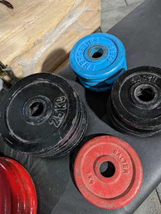 Lote discos 61 kg 28 mm