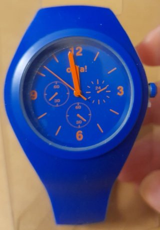 Reloj Ola! Azul y Naranja