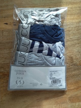 Pack 5 slips niño Cotton Juice T 8/10. NUEVO.