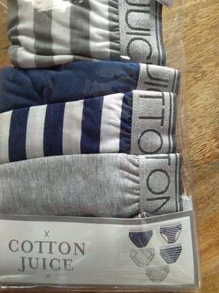 Pack 5 slips niño Cotton Juice T 8/10. NUEVO.