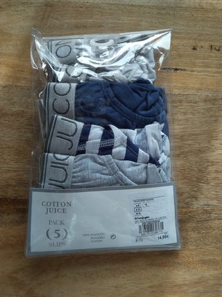 Pack 5 slips niño Cotton Juice T 8/10. NUEVO.