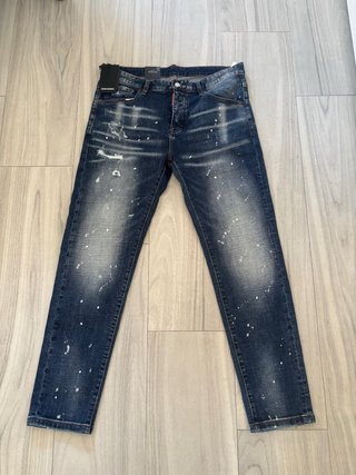 Pantalón DSquared2 azul con manchas
