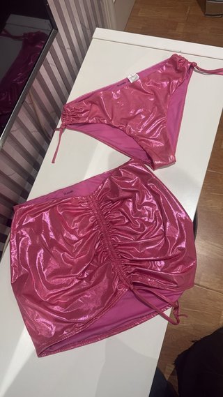 Bikini SHEIN rosa brillante