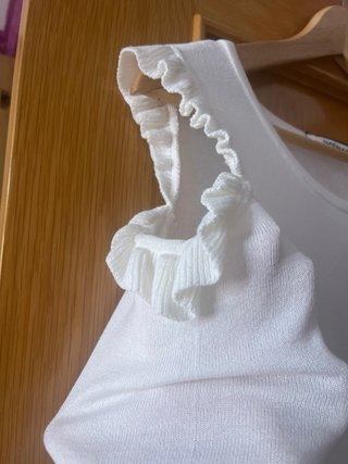 Jersey NAF NAF blanco manga larga S