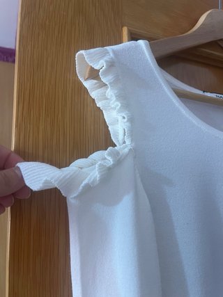 Jersey NAF NAF blanco manga larga S
