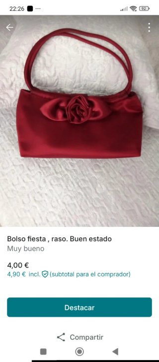 Bolso fiesta raso