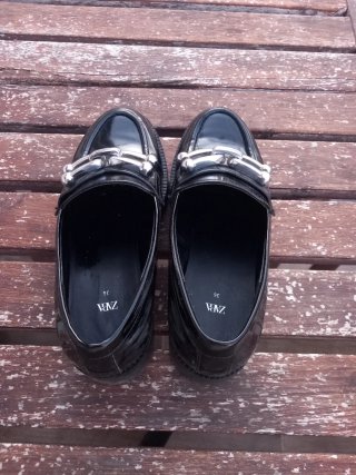 Mocasines Zara negros talla 36