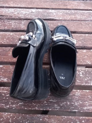 Mocasines Zara negros talla 36