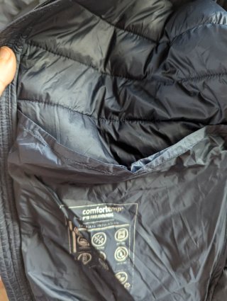 Chaqueta acolchada unisex negra