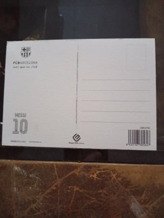 Postal Messi FC Barcelona.