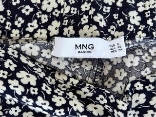 Pantalón estampado floral azul y blanco talla S