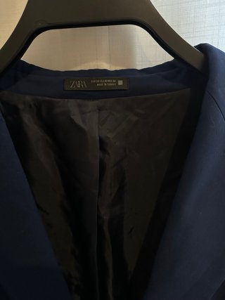 Americana Zara Man Slim Fit Azul Tinta Talla M