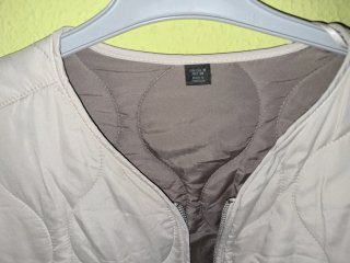Chaqueta acolchada Zara Beige/Gris