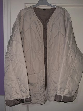 Chaqueta acolchada Zara Beige/Gris