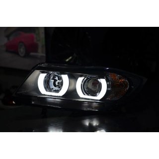 Faros Xenon Angel eyes Led para BMW Serie 3 E90 E9
