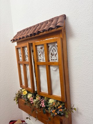 Ventana Decorativa Pared Pintada a Mano