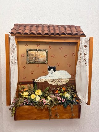 Ventana Decorativa Pared Pintada a Mano