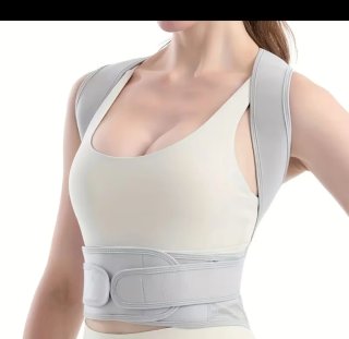 Corrector de postura gris