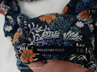 Vestido estampado floral manga larga