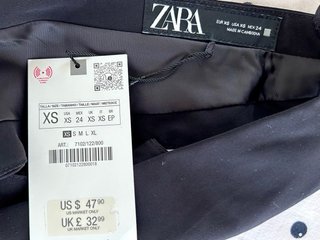 Chaleco Zara Negro Mujer con espalda cruzada T-XS