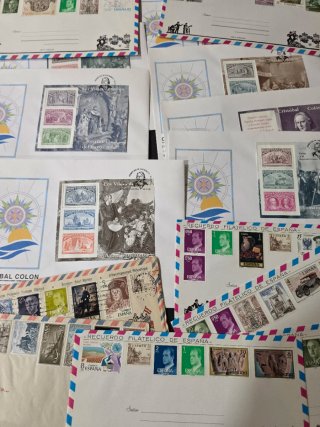 Sobres historia postal España. 100 aprox.