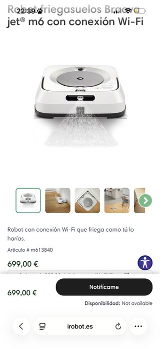 Robot friegasuelos Braava jet m6 Wi-Fi