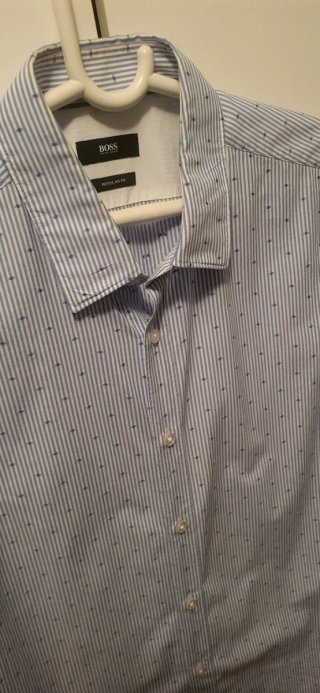 Camisa BOSS Rayas Manga Corta Talla L