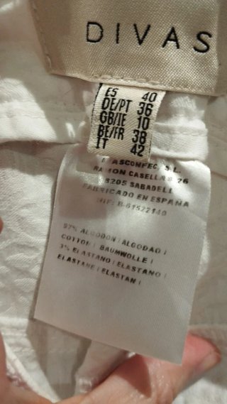 Pantalón DIVAS blanco estampado