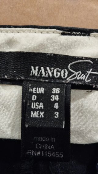 Pantalón Mango Negro Talla M