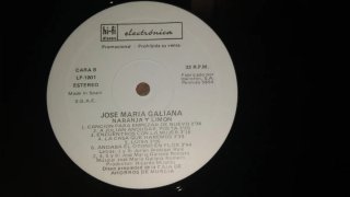 Disco Vinilo Jose María Galiana (Naranja y Limón)