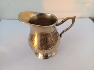 Brocca e 2 saliere vintage in metallo