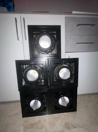 Focos LED Cuadrados Negros