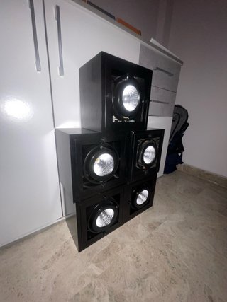 Focos LED Cuadrados Negros