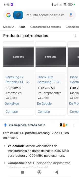 Samsung SSD T7 Portable 1TB