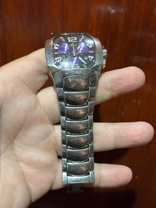 Reloj Lotus Negro y Morado
