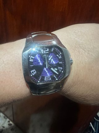 Reloj Lotus Negro y Morado