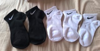 Calcetines Nike Tobilleros (Negro y Blanco)
