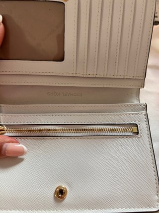Cartera Michael Kors Blanca y Dorada