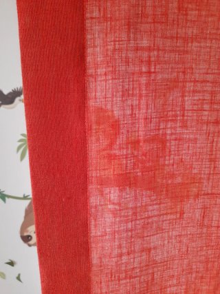 Tenda in lino arancione