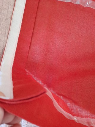 Tenda in lino arancione