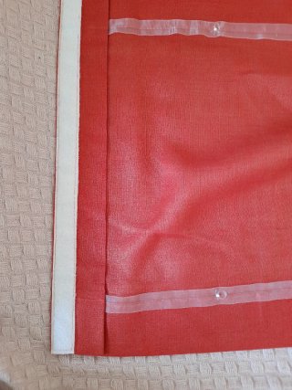 Tenda in lino arancione