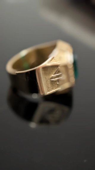 Anillo Oro 18k Esmeralda Lab Diamantes