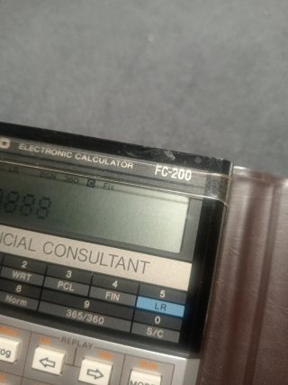 Calculadora Financiera Casio FC-200 Vintage